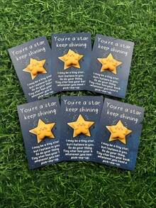 5/10 piezas ¡talla grande vendido de YOOX! Adorables tarjetas con forma de estrella de 8x5,5 cm para iluminar su brillo interior. Perfectas para deseos de cumpleaños, aliento, deseos de recuperación, etiquetas de regalo para fiestas, motivación académica, Navidad, Acción de Gracias y difundir energía positiva.