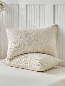 2/3件套驼色天鹅绒被套床上用品套装，波西米亚农舍风格，柔软透气，复古别致，带拉链封口（1个被套+1/2个枕套） - 卡其色 - 查看 5