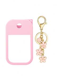 2 件 Touchland 1 盎司（30 毫升）洗手液喷雾瓶保护套，26 个花朵和字母喷雾瓶标记，硅胶防摔防撞保护套，带钥匙扣设计，方便旅行携带，可挂在包、钥匙或儿童背包上，耐磨、防水、可重复使用 Touchland 洗手液喷雾保护套，旅行、户外、礼物、万圣节礼物、圣诞节礼物 - 粉色 - 查看 26