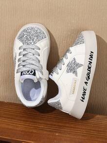 1 Pair Girls' Fashion Casual Shoes, Athletic Sneakers, Wear-Resistant Non-Slip Running Shoes, Suitable For Daily, Gatherings, Weddings - White - View 2