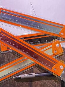 1 pezzo Riga in lega di alluminio spessa da 20 cm, con marcature chiare, durevole per uso scolastico e d'ufficio