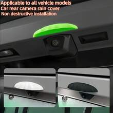 汽车后摄像头防雨罩 - 加厚加宽硅胶，无损安装，适用于所有车型，晴雨天气，完美礼物，汽车摄像头罩，防雨，时尚设计，耐用汽车配件 - 均碼 - 查看 5