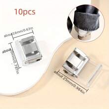 5/10pcs Invisible Pant Leg Shortening Clips, Prevent Pants Dragging, Sewingless Hidden Leg Closure Device, Anti-Pants Dragging Hem Clips