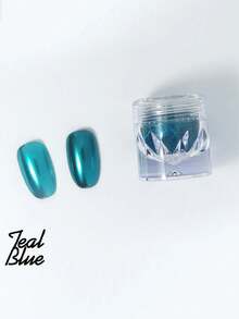 1/5/6/8/14/28 件装 24 色镜面彩虹粉，包含 4 个硅胶粉扑，金色、绿色、粉色、银色镜面粉套装，全息闪光金属电镀美甲用品，情人节美甲用品 - 彩色 - 查看 18