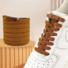 أربطة أحذية مرنة متعددة الألوان بدون ربط، أربطة أحذية بأزرار ضغط ملونة، أربطة أحذية واسعة بعرض 8 مم مناسبة للبالغين، مناسبة للأحذية الرياضية والأحذية المسطحة، لمختلف المجموعات