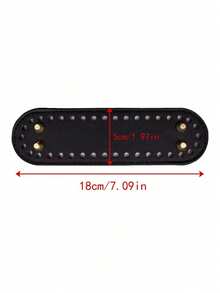 Base de bolso de material de PU, accesorios DIY, acolchado de fondo de bolso en forma ovalada, fondo de bolso perforado, fondo de bolso tejido para bolso bandolera, 7 * 3,1 pulgadas, adecuado para base de accesorios de bolso DIY, uso diario para niños y niñas, compacto y portátil para ir y venir