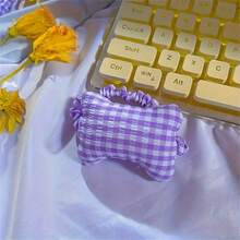 1/4 bucăți drăguțe de vară pentru sprijinul încheieturii mâinii - design moale din pluș în carouri cu bandă elastică, pernă ergonomică pentru tastatură și mouse pentru birou și jocuri, confort anti-oboseală, tampoane pentru mouse pentru birou