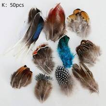 24pcs/4 Styles Natural Spotted Feathers, 6-8 Inches, Bulk Craft Supplies For Clothing, Jewelry, DIY Decoration