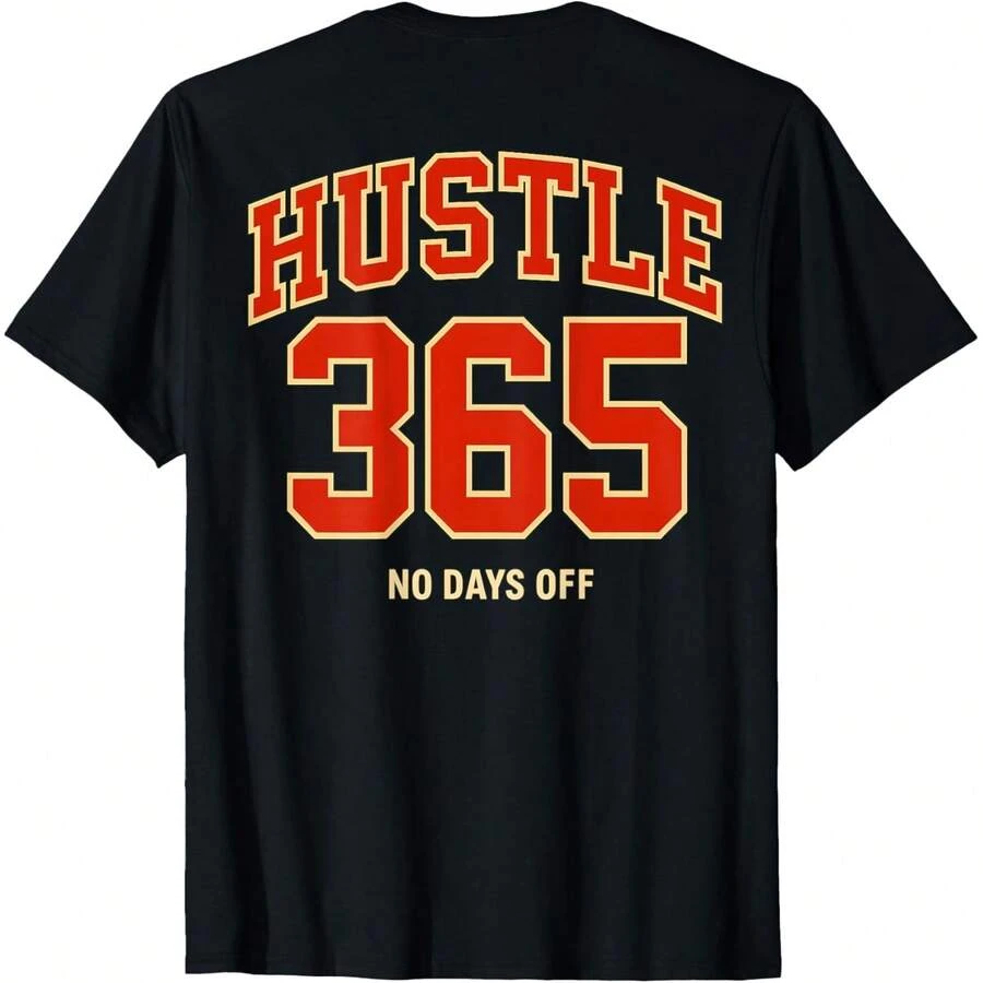 (ON Back) Hustle 365 Grind Hard Entrepreneurs Sports Jersey T-Shirt - màu đen - Xem 1