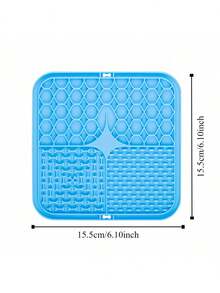 PETSIN 1pc Dog Licking Mat Slow Food Mat Drizzling Licking Pad Suction Cup Slow Food Mat Silicone Slow Food Mat Pet Dog Licking Mat - Multicolor - View 3