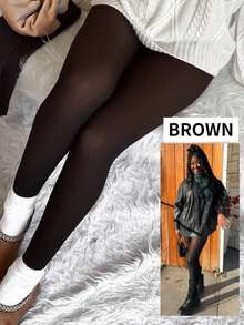 Woman Thermal Tights Sexy Translucent Fleece Leggings Pantyhose Slim Winter Warm Thick Velvet Stockings Female Streetwear Pants