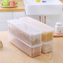Rectangular Plastic Food Storage Container Box, Airtight Seal For Noodles, Fruits, Eggs, Refrigerator Organization - Multicolor - View 3