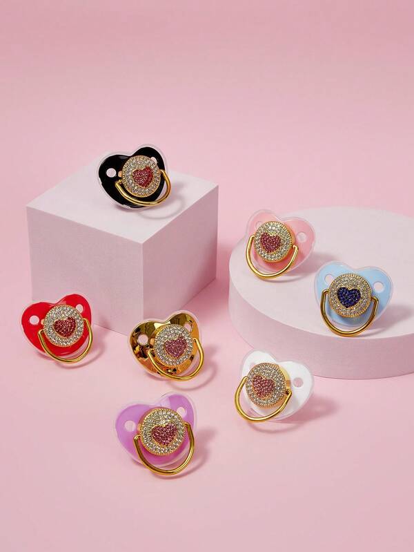 PETSIN 1 peça de brinquedo de chupeta para animais de estimação, feito de material de silicone, design de strass brilhante, adequado para animais de estimação mastigando e tirando fotos