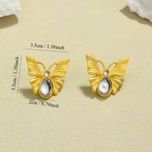 1 Pair Asymmetric Metal Peace Earrings