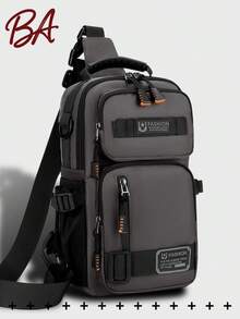 男士休闲尼龙胸包钱包，多功能腰包，大容量斜挎包，轻便单肩包，多口袋旅行包，便捷手机收纳包，适合学生、初中、高中、校园、旅行度假、商务旅行、日常通勤、购物、办公室、约会、户外、健身、跑步、骑自行车、锻炼、徒步露营、生日礼物、节日礼物 - 彩色 - 查看 16