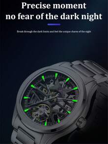 MEGIR MEGIR Luxury Sport Watches For Men Skeleton Dial Automatic Mechanical Movement Business Casual Wristwatch Waterproof Clock