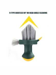 1pc Crevice Cleaning Brush, 2-In-1 Floor Cleaning Brush, Multi-Functional Handheld Cleaning Brush, No Dead Spot Brush, Ideal Home Accessories, Suitable For Cleaning Windows, Crevices, Stoves, Doors, Laundry Tables