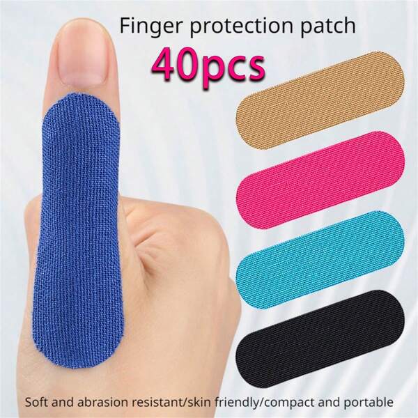 40pcs/20pcs/10pcs Premium Elastic Finger Guard Patches - Bowling Finger Pads - Durable Anti-Friction Support For Thumb & Fingers - Quick-Fit Breathable Design - Ideal For Basketball, Volleyball, Bowling And More Sports!