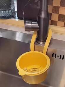 Self-Cleaning Push-Type Sink Strainer Basket - Automatic Food Waste Drain Basket With Removable Bottom, Easy Installation
