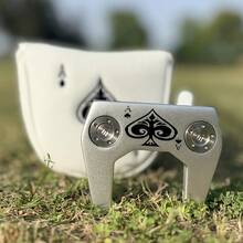 1pc Fun Golf Putting Stick With Poker Elements, 32 33 34 35 36 Inches, Hooded Golf Club - Improves Ball Speed And Accuracy, Detachable Weight.