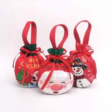 1pc Christmas Bags, Santa Claus Gift Bags, Christmas Snowman Tote Bags, Christmas Eve Apple Gift Bags, Christmas Fruit Packaging Bags, Candy Gift Bags, Decorative Souvenir Bags, Suitable For Gift Packaging, Apple Packaging, Gift Packaging Bags, Christmas Decoration, New Year Decoration Christmas Christmas Decorations Christmas Pajamas Christmas Gifts Christmas Decor