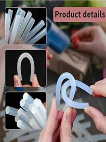 20pcs Mini Ultra-Clear Hot Melt Glue Sticks, Smooth Transparent Adhesive, Odorless, Sturdy, Compatible With Most Glue Guns, DIY, Handicrafts, Woodworking, Plastic,Tool Accessories,Christmas Handicraft Tools,Festival Handmade Crafts,Mini Super Clear Safety Hot Melt Glue Sticks