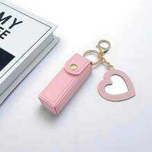 1. 带镜子和钥匙扣的口红盒，便携式收纳礼品零钱包钥匙扣，PU皮革便携式口红盒，带镜子的迷你收纳袋时尚收纳钥匙扣 - 彩色 - 查看 15