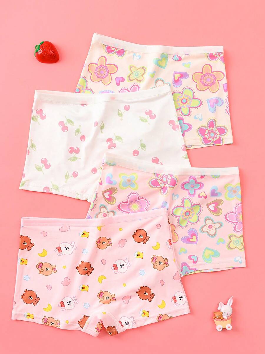 Paquetes de 4 piezas calzoncillas para niñas - Multicolor - Ver 1