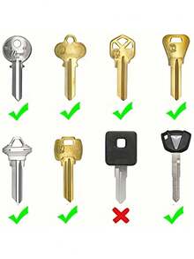 9件套钥匙识别套装/硅胶钥匙套/钥匙套/九色钥匙套。硅胶弹性键帽套装，灵活钥匙套，钥匙识别标签盖，易于识别。钥匙挂钩，家居日用品。（颜色随机）