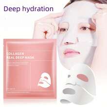 Collagen Face Mask – Hydrating & Anti-Aging Collagen Sheet Masks, Deep Hydration, Smooths Fine Lines, Overnight Face Mask For Radiant Skin, Pore Minimizing, Elasticity Improvement, Local Warehouse,Back To School - Hồng - Xem 4