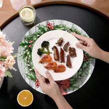 2 Stücke/4 Stücke/6 Stücke Weihnachtsmotiv bedruckte Diatomeen-Tischsets, Weihnachtsdekoration, geeignet für Esstisch, Kaffeebar, ganzjährige Dekoration, waschbare Tischsets, Raumdekoration, Untersetzer, Abtropfmatten, Küchen- und Esszimmer-Tischsets, Innen- und Außendekoration für Partys, Heimdekoration, ideales Geschenk - Verschiedenfarbig - Übersicht 2