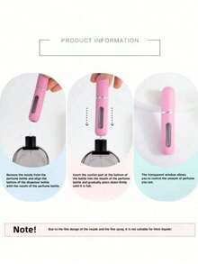 1 pieza Botella de perfume recargable portátil de 5ml para viajes, recipiente de muestra de cosméticos (color aleatorio) - color - Ver 5