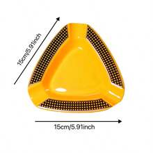 Triangular Cigar Ashtray, Ceramic With Temperature Control | Handcrafted Leather Triangular Cigar Ashtray | Heat-Resistant Glass Triangular Cigar Ashtray | Temperature Control, Ceramic, Leather, Glass, Heat-Resistant | Premium Materials, Practical Functions