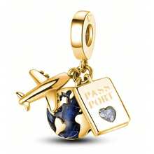 1 buc Pandantiv cu toc înalt în formă de zeiță Globe-Trekking din argint, pentru sezonul de absolvire, șapcă de burlac, design cu coroană de prințesă, cu pandantiv brățară originală - Bijuterii artizanale din email negru pentru femei, cadou