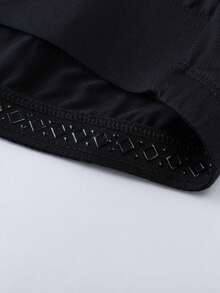 HISERWA 男士夏季骑行服短袖透气凉爽自行车服高弹力山地公路骑行服黑色 - 黑色 - 查看 11