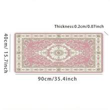 1 tấm lót bàn phong cách Bohemian kèm tấm lót chuột - 35.4x15.7 inch, kích thước cực lớn, thiết kế hai mặt chủ đề Bohemian, với họa tiết Bohemian, đế cao su chống trượt, hỗ trợ cổ tay, bề mặt polyester có thể giặt được, phù hợp cho dàn máy chơi game và những người yêu thích phong cách Bohemian, phụ kiện bàn làm việc, đồ dùng văn phòng, tấm lót bàn, tấm lót chuột. - Hồng - Xem 10