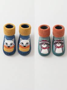 2 Pairs Baby Socks, Anti-Slip Crawling Socks For Newborns 0-3 Years Old, Soft & Loose Fit - Multicolor - View 19