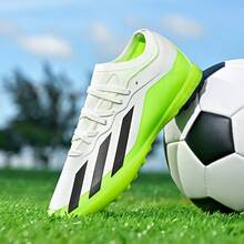男士足球鞋，女士足球鞋，男女通用，轻便专业训练草地户外运动鞋 - 綠 - 查看 3