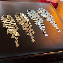 1 Pair Minimalist Elegant Versatile High-Quality Vintage Long Tassel Heart Dangle Earrings