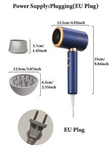 CRASTS Professional Hair Dryer, High Power, Blue Light Hair Care, Cold & Hot Air, Salon & Home Use, Quiet Operation