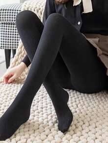 CLAGAINER Women's High Waist Thermal Leggings, Suitable For 0-5°C, 330g, Warm, Stretchy, Thick Skinny Pants With Side Stripe Detail, Perfect For Winter And Cold Weather Activities - Multicolor - View 8