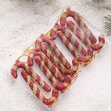 10pcs Christmas Tree Ornament Plastic Candy Cane Hanging Ornament Portable Party Decorations Holiday Present