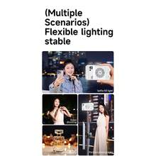 40W便携式LED摄影灯，显色指数98+，色温2800K~9000K，8000流明，口袋大小，自拍补光灯，温控，内置可充电电池，PD快充