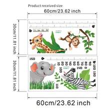 Cartoon Jungle Animal Height Wall Sticker, Children's Room Early Education Measuring Ruler, Self-Adhesive Removable Decal Wall Decor Room Decor Wall Stickers Stickers Home Decor