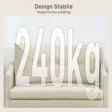 HOMCOM 雙人天鵝絨沙發，帶可拆卸紐帶絎縫靠背墊，現代節省空間的軟墊雙人沙發，帶金屬腿，適合客廳，124x73x92 厘米，奶油色 - 奶油色 - 查看 5