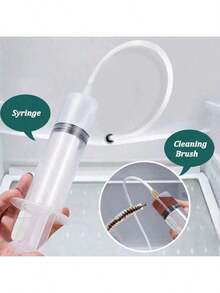 Juego de 6/5 piezas Herramientas de limpieza para desatascar y limpiar el drenaje del refrigerador, cepillo para el orificio y limpiador de salida de agua para el hogar