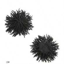 短款脏辫假发钩编假发男士编织发饰假辫子假发非洲卷发合成发饰带 3 个发夹适合派对万圣节日常 - 黑色 - 查看 7