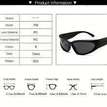 European And American Y2K Millennium Style Future High-End Fashion Glasses INS New  Glasses - Khung bạc trắng - Xem 2