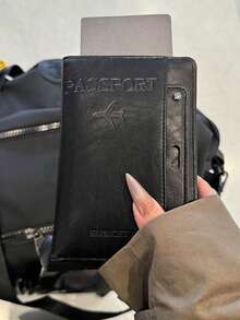 1 件多功能护照夹和卡夹，PU 皮革护照套，适合旅行、学校、度假、商务旅行、男女通用，多功能护照夹卡夹身份证登机牌、储物袋票夹钱包一体式女士 - 彩色 - 查看 7