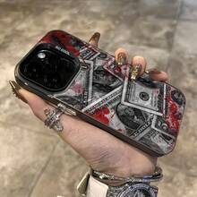 Dollar Bill Pattern Lens Protection Phone Case Compatible With IPhone 16, 11 Pro, 7, 16 Pro Max, 15, 12 Mini, 15 Pro, 14, 13, 12, 11, XR, 8 Plus, Pro, Max, Mini, X, Full Coverage Protective Cover, Holiday Gift, For Men And Women - متعدد الألوان - مشاهدة 3